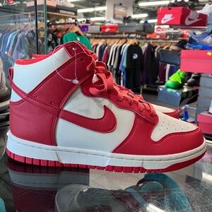 Women’s Nike Dunk High Next Nature Coconut Milk Light Crimson Size 7.5